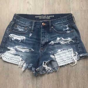 American Eagle High Waisted Denim Shorts